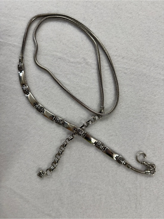 Brighton Tribeca Scrolled Bar Link Silver Plated Rare & Retired Design Chainbelt main image 8